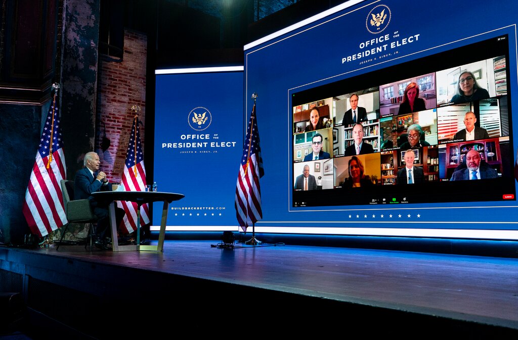 President-elect Joseph R. Biden Jr. is mostly conducting his transition remotely from Wilmington, Del.Credit...Ruth Fremson/The New York Times