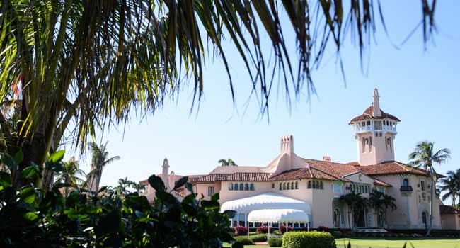 (FILES) In this file photo taken on April 18, 2018 shows US President Donald Trump’s Mar-a-Lago resort in Palm Beach, Florida. MANDEL NGAN / AFP